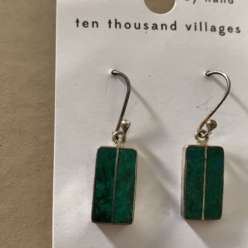 Stone temple Peruvian earrings